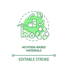 No Fossil Based Materials Green Concept Icon