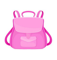 Pink Backpack On A White