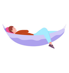 Resting Man In Hammock Sleeping Guy Fabric