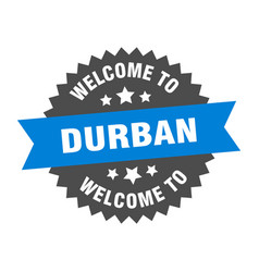 Durban Sign Welcome To Blue Sticker