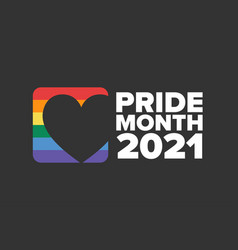 June Is Lgbt Pride Month Holiday Concept