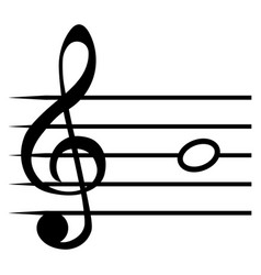 Note Ci H Music Staff Lines G Clef Solfege