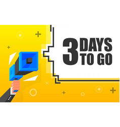 Three Days To Go Banner Template Marketing Flyer