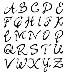 Black Fonts Hand Made Tracing From Sketch