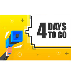 Four Days To Go Banner Template Marketing Flyer