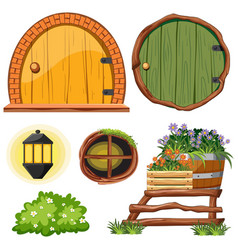 Set Of Fairy Tales House Elements