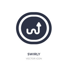 Swirly Scribbled Arrow Icon On White Background