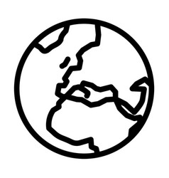 Europe Earth Planet Map Line Icon