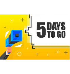 Five Days To Go Banner Template Marketing Flyer