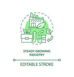 Steady Growing Industry Green Concept Icon