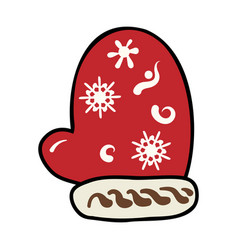 Winter Mitten Icon Style Eps