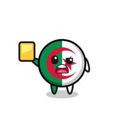 Cartoon Algeria Flag Character As A Football