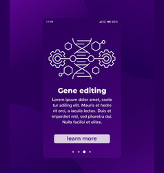 Gene Editing Mobile App Screen Design