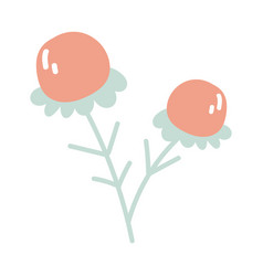 Hand Drawn Abstract Wildflower Flat Icon