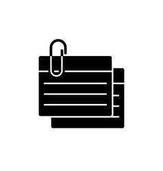 Index Card Black Glyph Icon