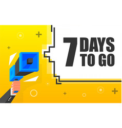 Seven Days To Go Banner Template Marketing Flyer