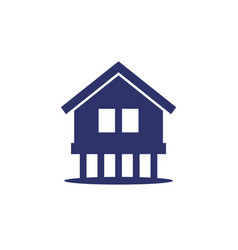 Stilt House Icon On White