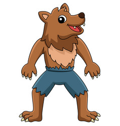 Werewolf Halloween Cartoon Colored Clipart