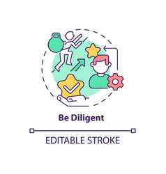 Be Diligent Concept Icon