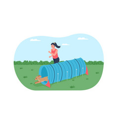 Obstacle Course For Training Dogs 2d Web Banner