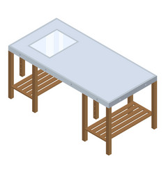 Architect Work Table Icon Isometric Style