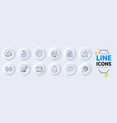 Calendar Oil Serum And Time Change Line Icons For