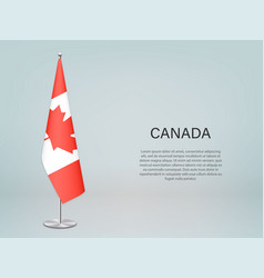 Canada Hanging Flag On Stand Template