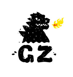 Logo Godzilla Dragon Flat Image