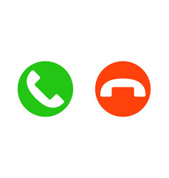 Phone Call Icon Set Accept Call And Decline