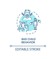 Bad Child Behavior Concept Icon