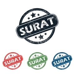 Round Surat City Stamp Set