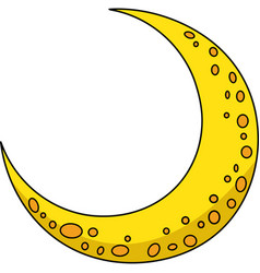 Crescent Moon Cartoon Colored Clipart