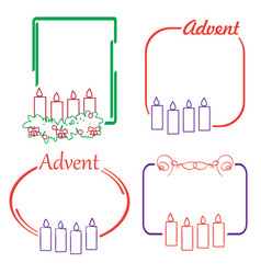 Decorative Frames With 4 Advent Candles