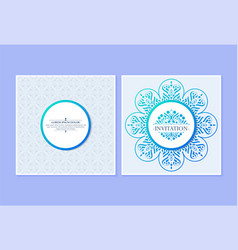 Elegant Blue Mandala Style Invitation