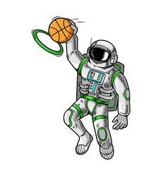 Astronaut Spaceman Which Play Basketball