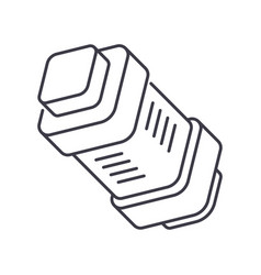 Electronic Coil Icon Linear Isolated