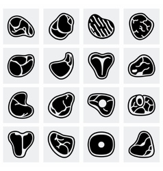 Meat icon set Royalty Free Vector Image - VectorStock