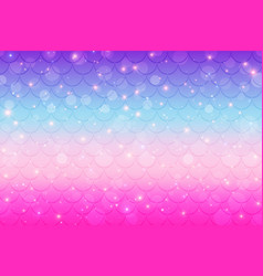 Mermaid Rainbow Background With Scale And Stars