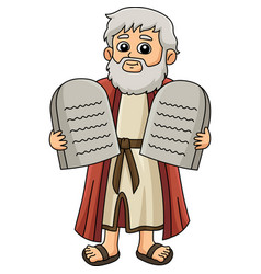 Moses With The Ten Commandments Cartoon Clipart