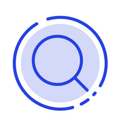 Search Magnify Tool Max Blue Dotted Line Line Icon