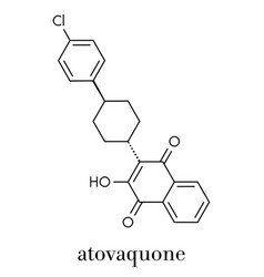 Atovaquone Drug Molecule Skeletal Formula