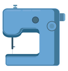 Blue Sewing Machine On A White Background