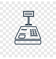 Cashier Machine Concept Linear Icon Isolated