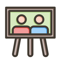 Classroom Thick Line Filled Colors Icon For