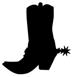 Cowboy Boot Icon On White Background Black