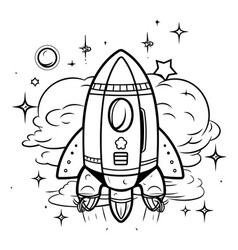 Rocket Cartoon Design Spaceship Space