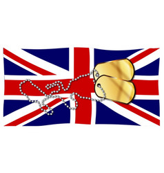 Union Jack Flag And Dog Tag Set