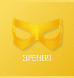 Yellow Super Hero Mask Face Character