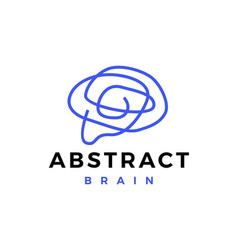 Abstract Scribble Brain Logo Icon