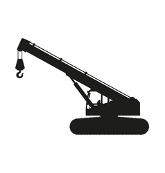 Cartoon Telescopic Crane Silhouette Heavy